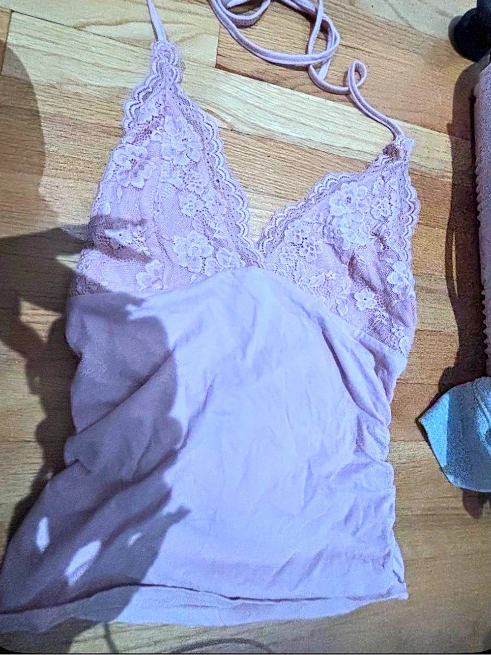 SHEIN Lace Trim Camisole Pink Medium